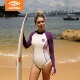 AXESEA冲浪服女速干防晒长袖 连体泳衣显瘦运动温泉游泳潜水水母衣