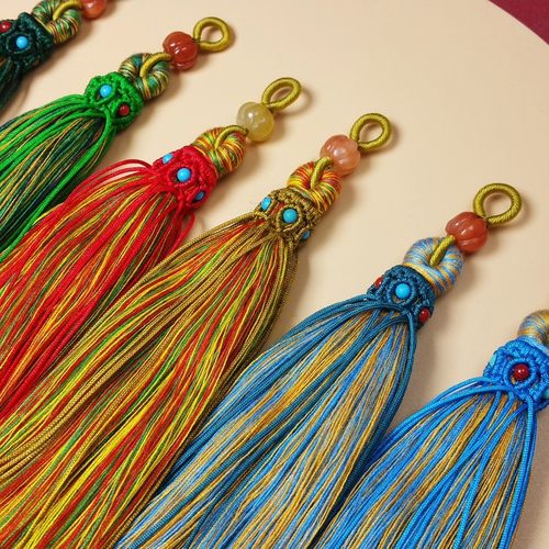 车挂件手串项链防脱丝棉线流苏
