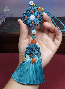 晶缘玉之韵原创GS-306精编翡翠圆珠中国结防脱丝流苏平安挂饰挂件