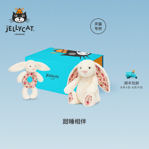 英国Jellycat甜睡相伴礼盒邦尼兔毛绒玩偶娃娃陪伴儿童礼物送礼