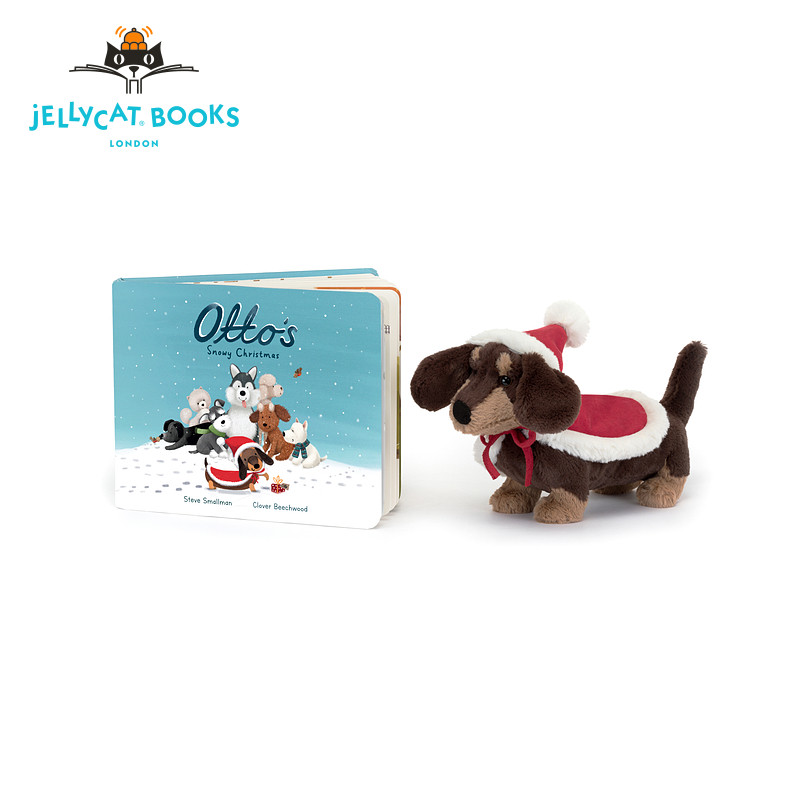 英国Jellycat《奥托的雪白圣诞节》童书早教故事书