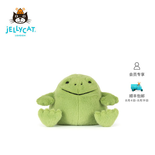 英国Jellycat微笑里奇雨蛙绿色青蛙毛绒玩偶公仔娃娃玩具礼物