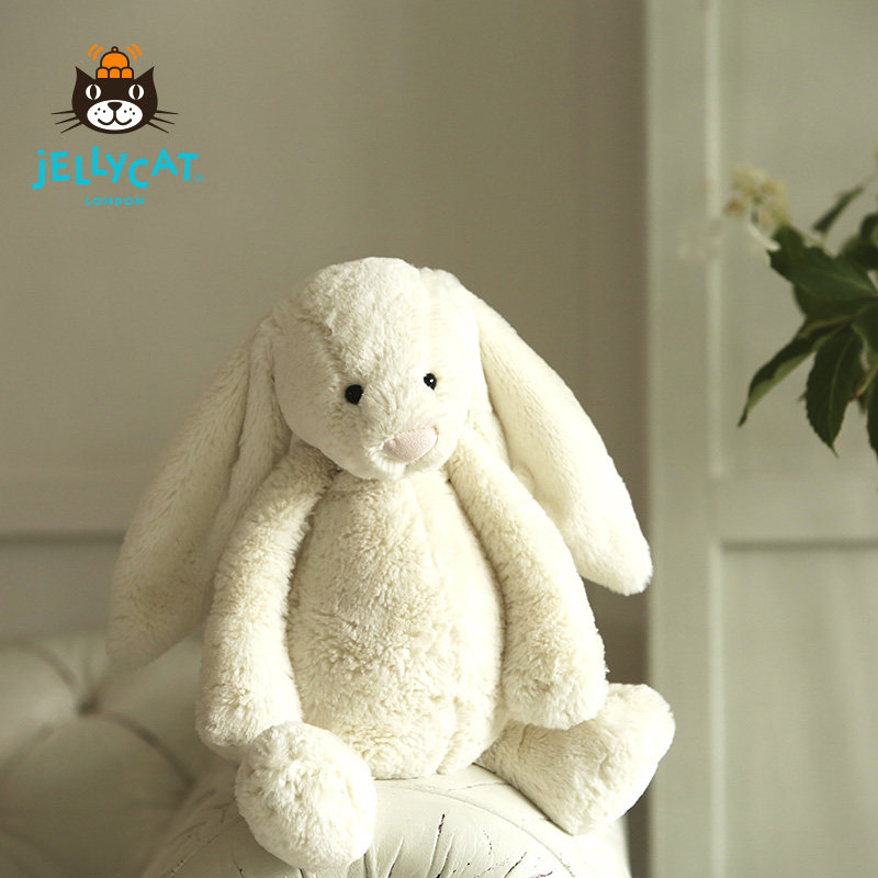 英国jELLYCAT邦尼兔经典害羞系列乳白色邦尼兔毛绒玩具公仔_虎窝淘
