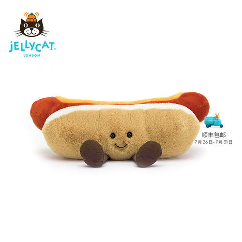 Jellycat趣味热狗毛绒玩具
