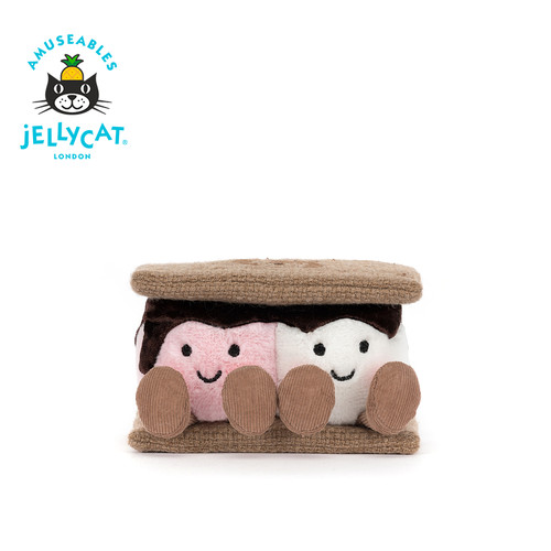 英国Jellycat趣味烤棉花糖饼干毛绒玩偶公仔娃娃礼物2026秋冬新品