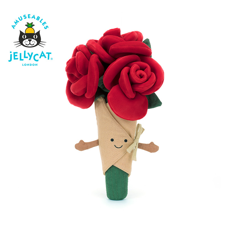 Jellycat趣味玫瑰花束手捧花毛绒玩偶玩具公仔生日新婚教师节礼物图片