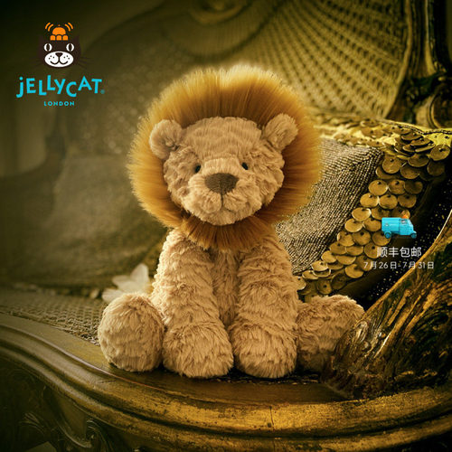 Jellycat波浪毛狮子毛绒玩具