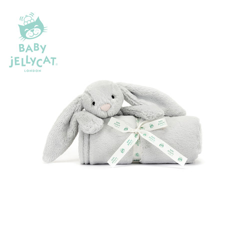 英国Jellycat害羞银色邦尼兔毯子婴儿柔软陪伴安抚宝宝毛毯
