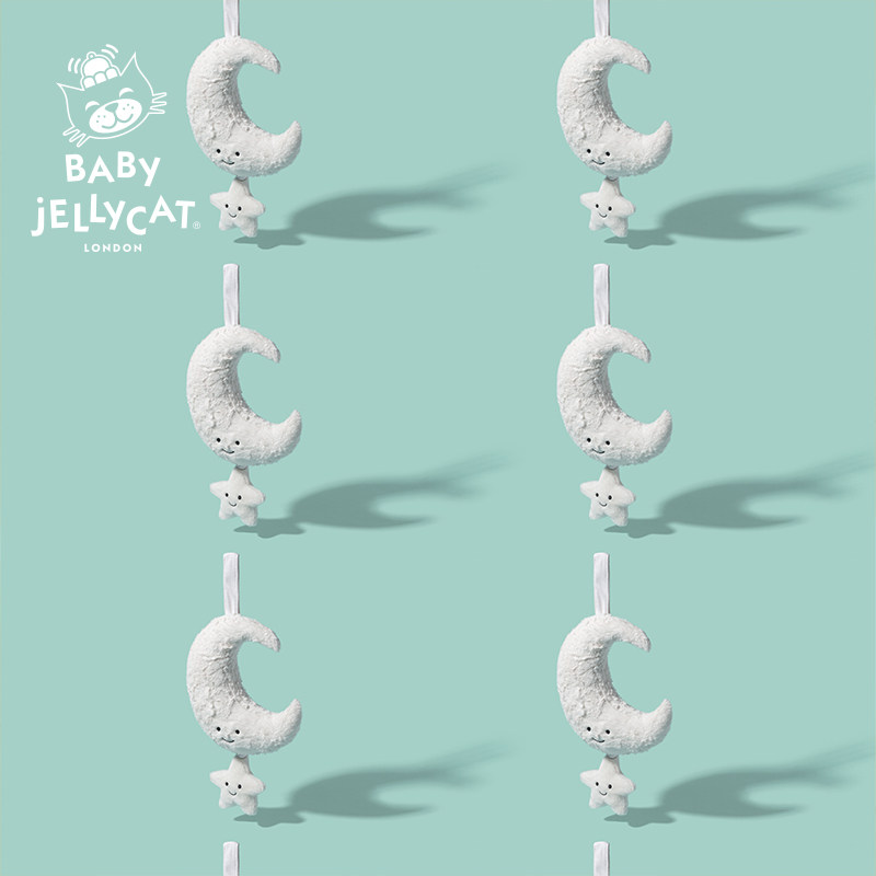 英国Jellycat趣味月亮拉铃安抚宝宝床铃挂件玩具公仔玩偶送礼图片