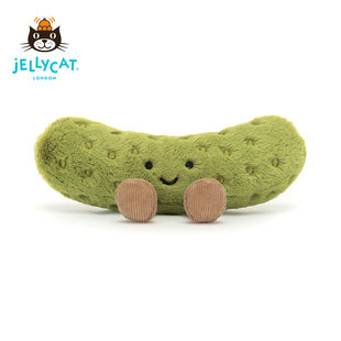 英国Jellycat趣味酸黄瓜毛绒玩具安抚玩偶柔软公仔娃娃生日礼物
