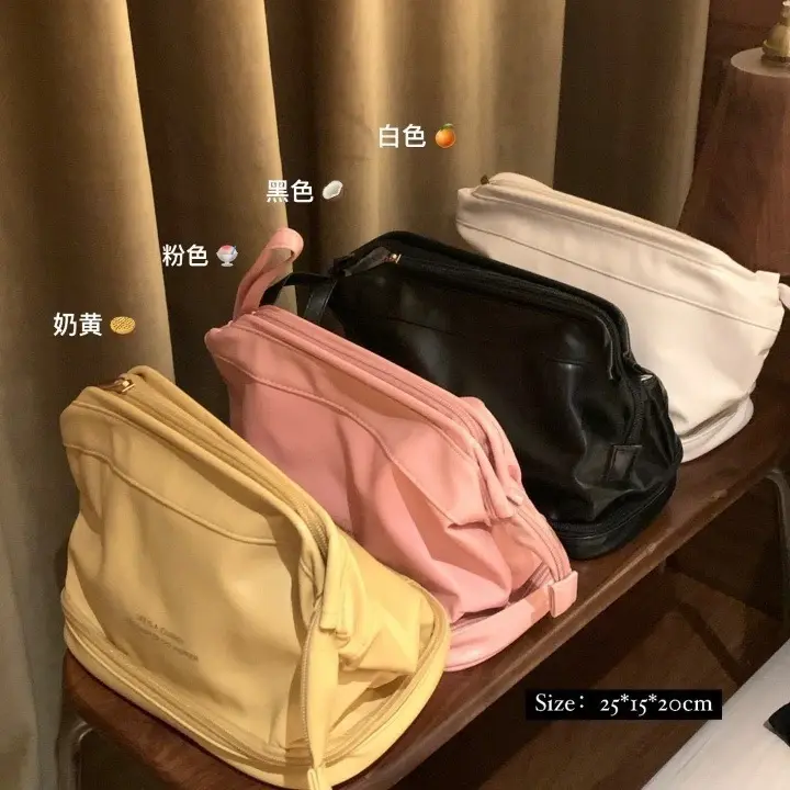 大容量巨能装云朵双层化妆包新款式手提收纳袋ins防水收纳包