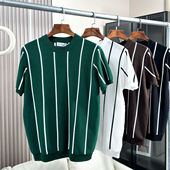 春夏老钱高级感百搭细腻弹力圆领针织短袖 ODM公司单 气质有型