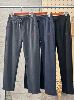 ODM公司单！舒适灯芯绒！秋季男士外贸松紧腰纯色百搭直筒休闲裤