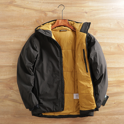 男C棉抗寒防风加厚保暖连帽棉衣