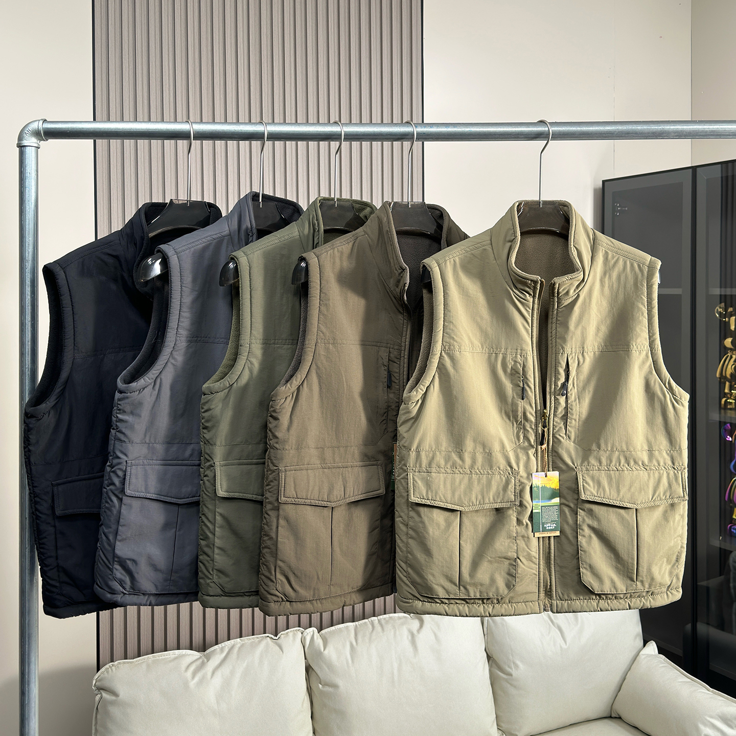 双面可穿+防风抗水加绒保暖背心