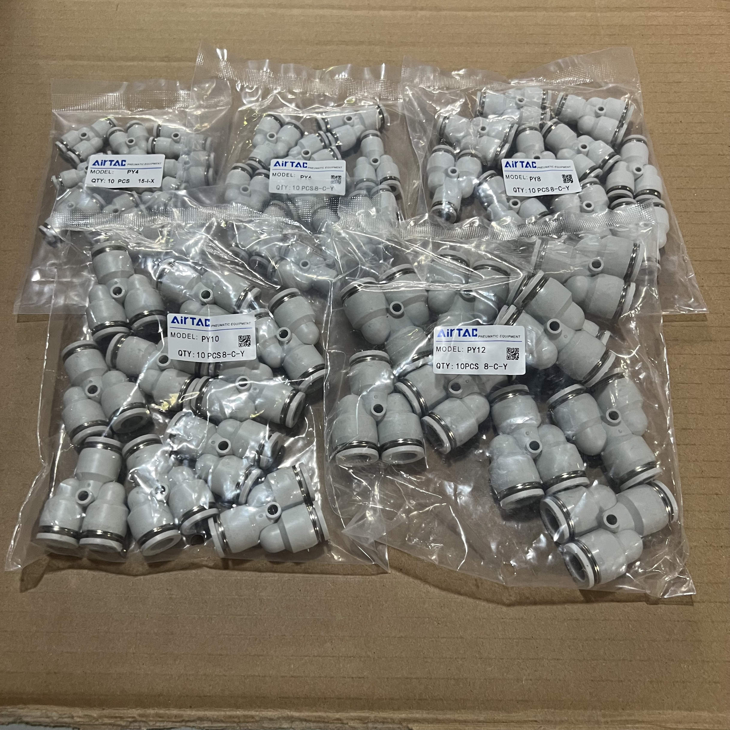 亚德客PY接头Y型三通 PY6PY8PY10PY12快插接头气动接头气管快接头