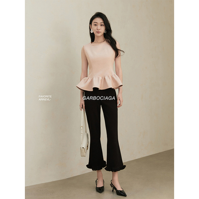 法式小众气质提花A字小上衣