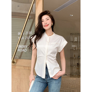 复古衬衫 醋酸缎面小众透气法式 4175 巴黎恋人 Garbociaga龍喜儿