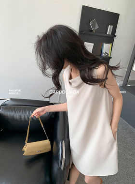 Garbociaga龍喜儿 皎月女神 日本三醋酸堆堆领A版气质连衣裙 9468