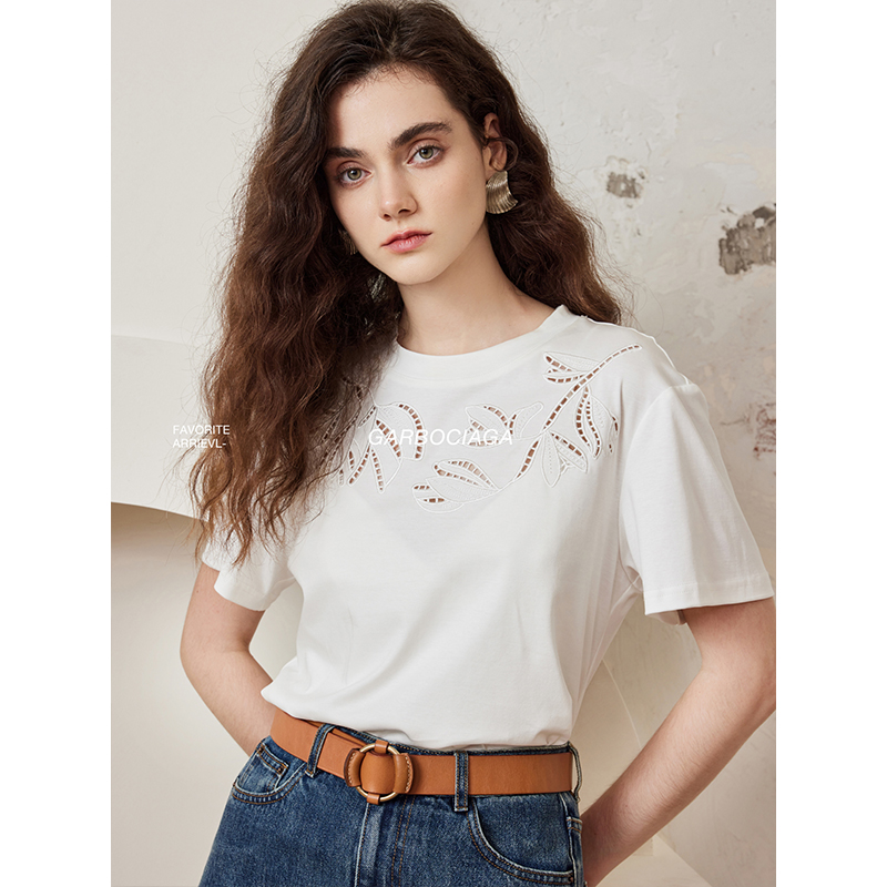 龙喜儿chlo*平替70s棉莫代尔T恤