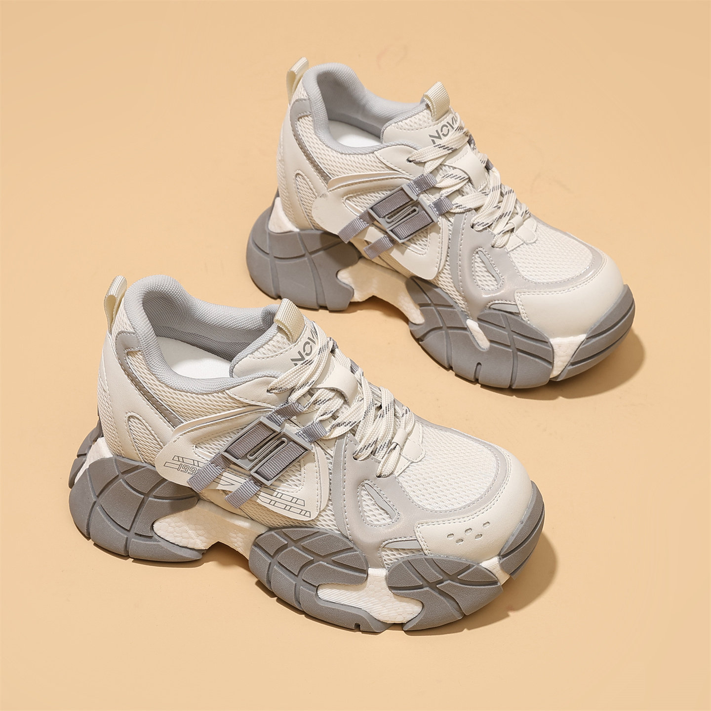 外贸尾货撤柜厚底增高老爹鞋女春秋网面透气休闲鞋时尚小个子单鞋,女鞋,老爹鞋,淘宝优惠券,粉丝福利购,淘宝优惠卷