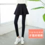 Mùa thu và mùa đông cotton giả quần legging hai dây váy phụ nữ mặc mùa xuân và mùa thu váy mỏng váy váy cỡ lớn eo cao romper váy - Quần tây thường quần thun ôm nữ cao cấp