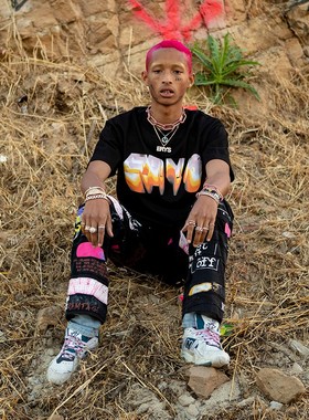 【独家发售】Jaden Smith MSFTSrep CHROME 黑色短袖T恤 男女同款