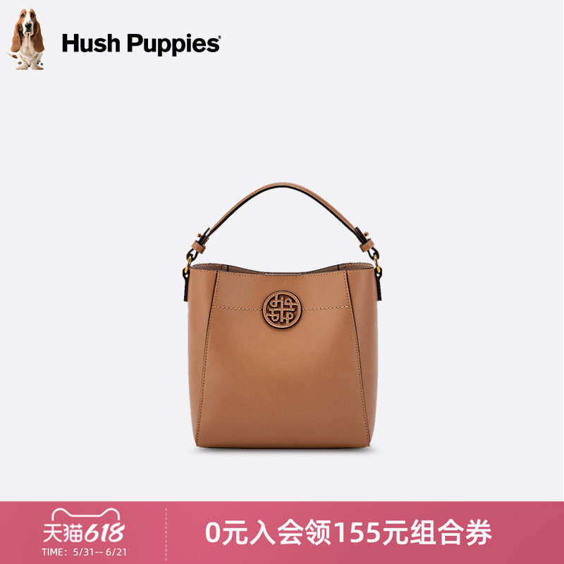 暇步士女包新款时尚单肩水桶包牛皮大容量上班通勤手提斜挎包手拎