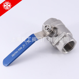 上海良工阀门厂家直销不锈钢四氟密封二片式内螺纹球阀 Q11F-16P