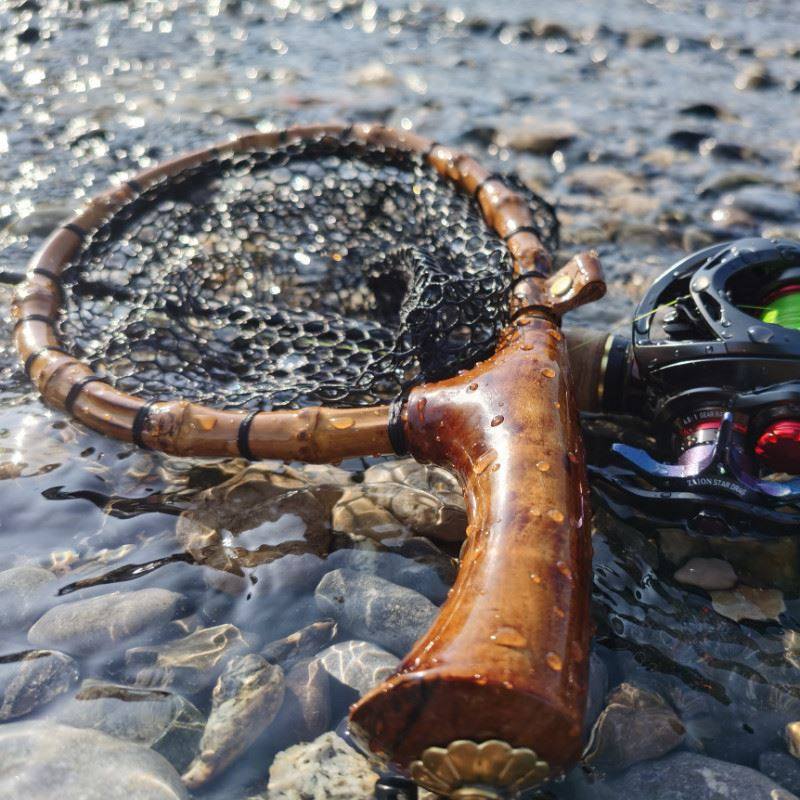 实木溪流小抄网手工路亚飞蝇马口溪哥鳟鱼钓鱼超轻微物便携鱼抄网