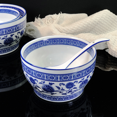 青花瓷陶瓷文艺商用自助调料碗