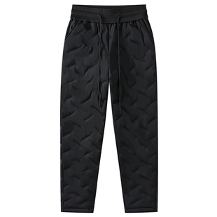 平脚羽绒裤女冬季外穿哈尔滨东北零下防寒棉裤情侣款鹅绒工装裤子