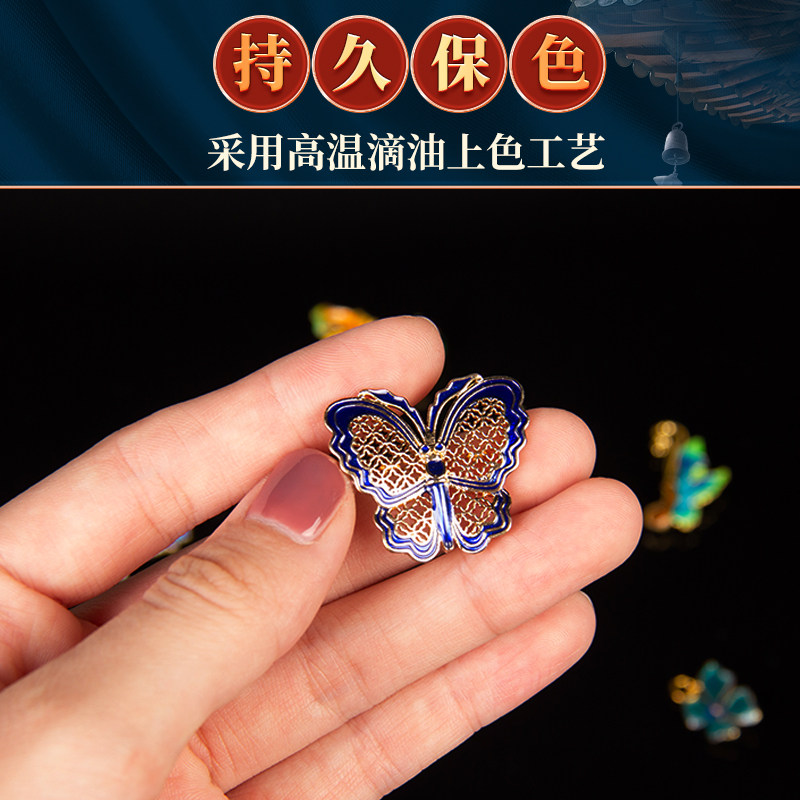 速发滴油工艺小吊坠烧蓝diy铜配件手工制作耳饰手链项链饰品材料