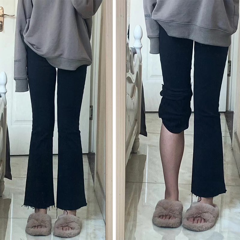 SKYKINGDOM SKY black Weila Jeans 2022 Paige Show thin Nine points Bell-bottomsin the Women's clothing/Boutique , Jeans  category - from Buy2taobao.com to provide professional Taobao agent buy service