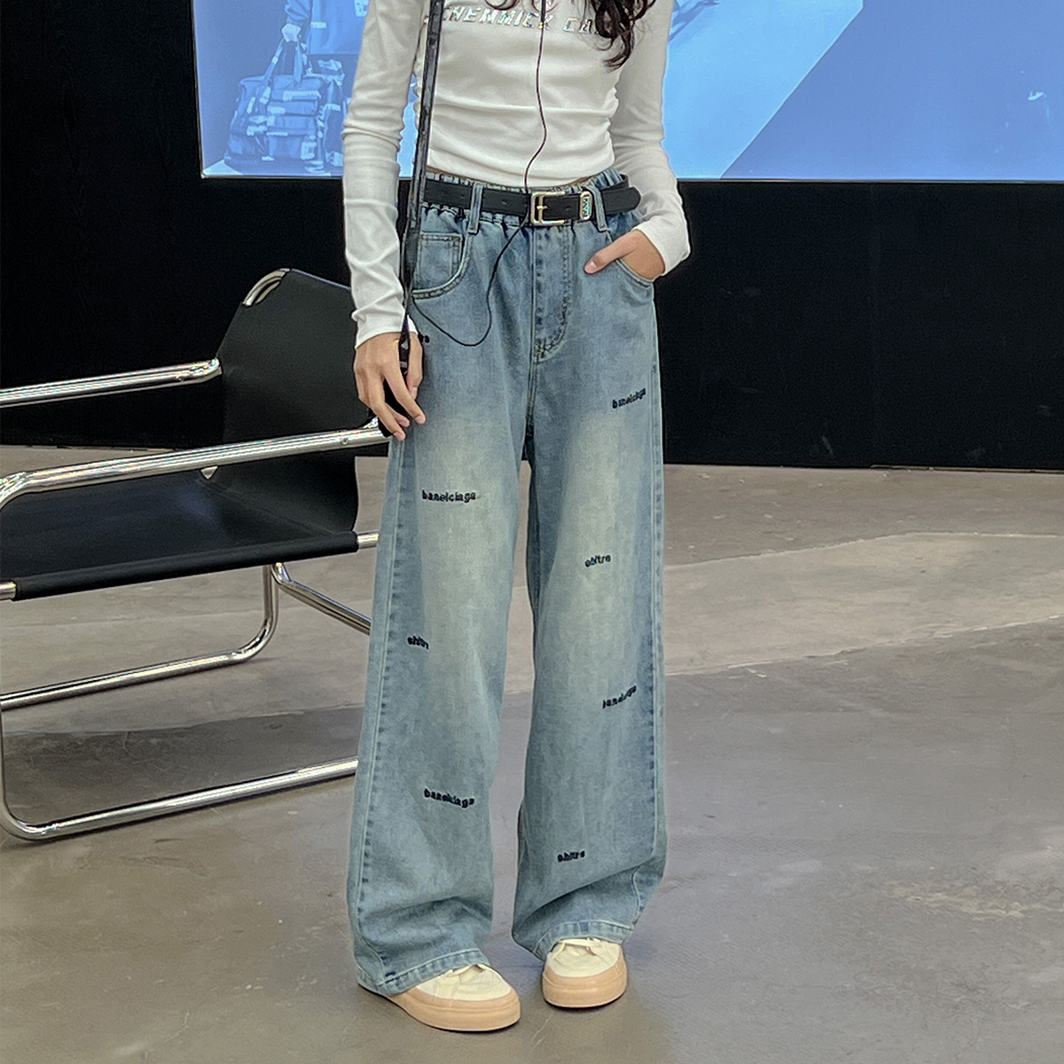 女童牛仔裤春秋款2025新款