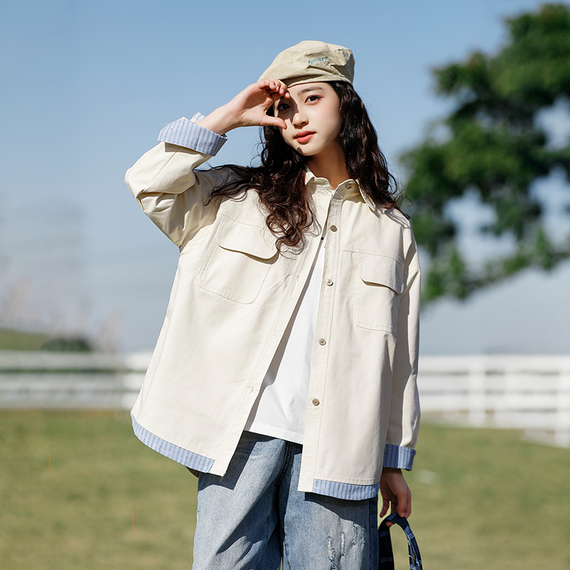 女童春秋衬衫2025新款女孩