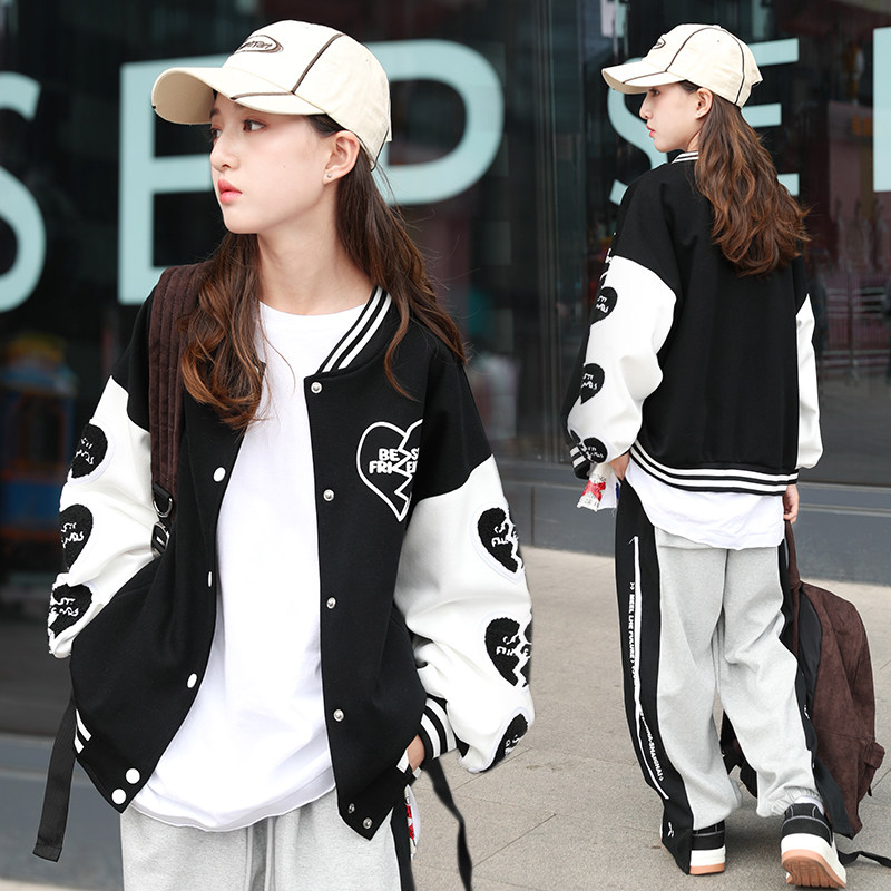 女童春秋装洋气外套2026新款儿童中大童秋装时髦女装棒球服上衣15