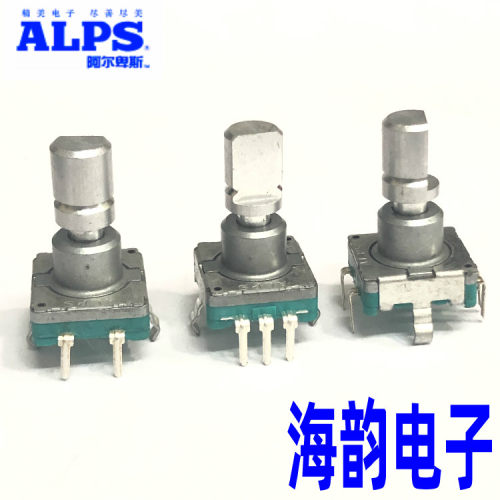 日本ALPS导航按键开关调音量脉冲式EC11编码电位器30定位轴长15MM