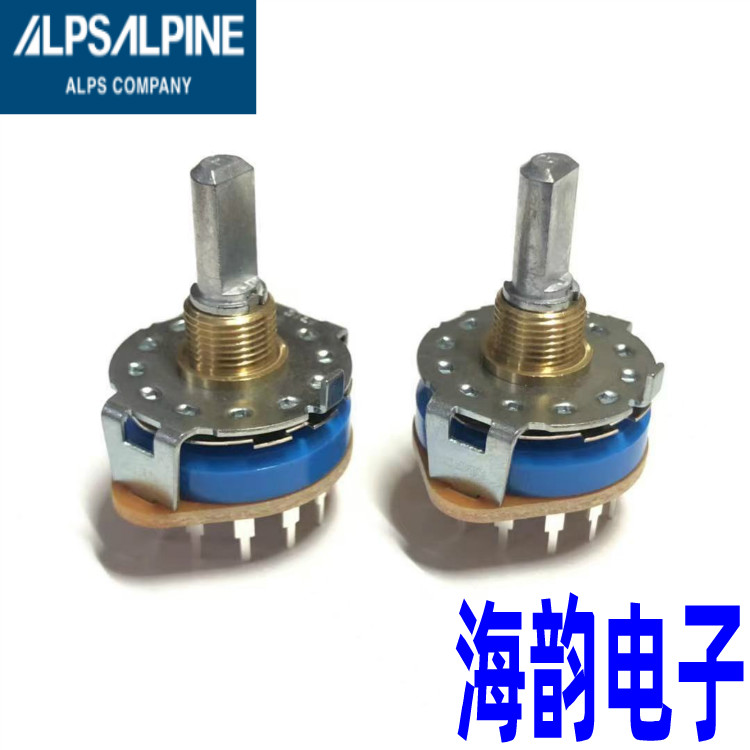 日本ALPS 旋转式波段开关SRRM264300 2刀6档功放机音响音频切换