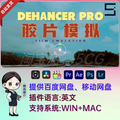 复古电影胶片噪点颗粒Lr/AE/PR/FCPX/Ps/达芬奇插件 Dehancer Pro