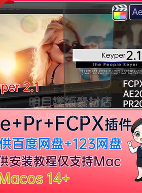 AE/PR/FCPX插件Keyper 2.1一键快速AI抠像视频抠人主体与背景分离