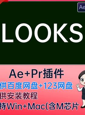 中文汉化 LOOKS 调色AE插件Pr插件动漫混剪插件looks调色 win+mac