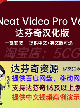 Win中文汉化版-专业视频降噪达芬奇插件 Neat Video Pro V6.0.0