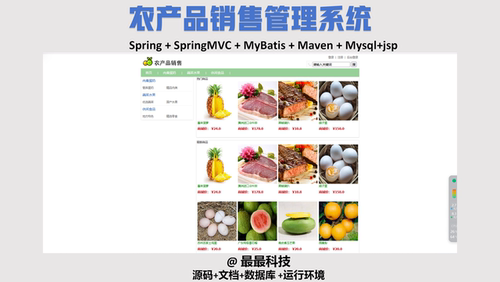 SSM 和jsp农产品销售管理系统  java源码带数据库