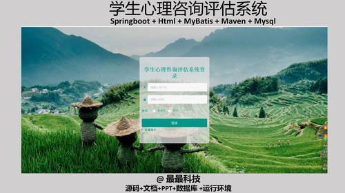 springboot 学生心理咨询评估系统 java源码带文档ppt数据库