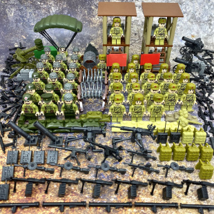 志愿军抗美援朝长津湖水门桥人仔中国积木军事男益智拼装玩具