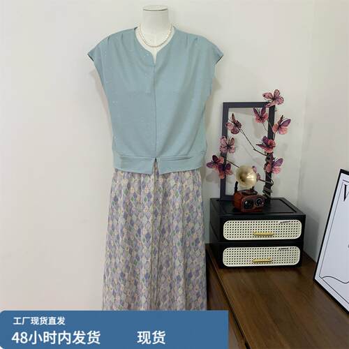 2026新款妈妈夏装洋装时尚洋派减龄中老年女装T恤半身裙两件套