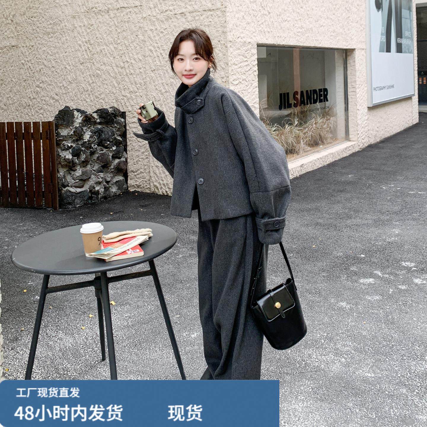 高级感老钱风羽绒毛呢外套阔腿裤套装女2025冬御姐气质大方两件套,孕妇装/孕产妇用品/营养,套装,淘宝优惠券,粉丝福利购,淘宝优惠卷