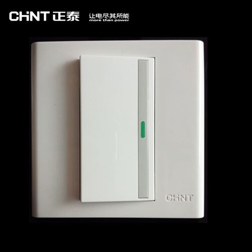 正泰86型电源面板一位双控开关