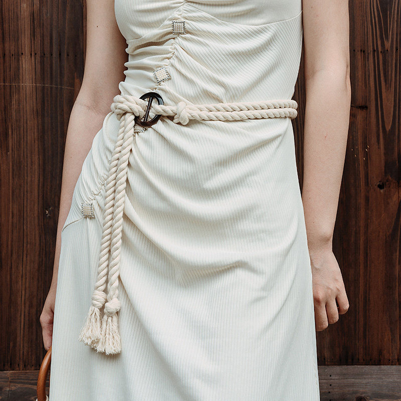 裙带女腰带 百搭个性简约休闲造型感UP装饰手工编织复古棉绳腰绳在类目 服饰配件/皮带/帽子/围巾, 腰带/皮带/腰链中 - 来自Buy2taobao.com提供专业的淘宝代购服务